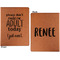 Funny Quotes and Sayings Cognac Leatherette Portfolios with Notepad - Large - Double Sided - Apvl