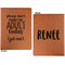 Funny Quotes and Sayings Cognac Leatherette Portfolios with Notepad - Small - Double Sided- Apvl