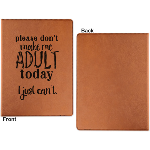 Funny Quotes and Sayings Cognac Leatherette Portfolios with Notepad - Small - Single Sided- Apvl