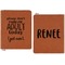 Funny Quotes and Sayings Cognac Leatherette Zipper Portfolios with Notepad - Double Sided - Apvl