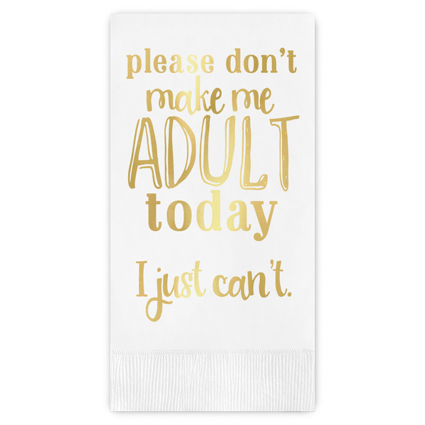 Custom Funny Quotes and Sayings Guest Napkins - Foil Stamped