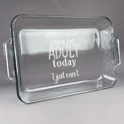 Funny Quotes and Sayings Glass Baking Dish with Truefit Lid - 13in x 9in