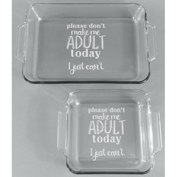 Funny Quotes and Sayings Glass Baking Dish Set - FRONT