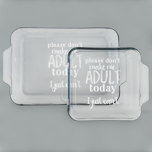 Funny Quotes and Sayings Glass Baking Dish Set - MAIN (set)