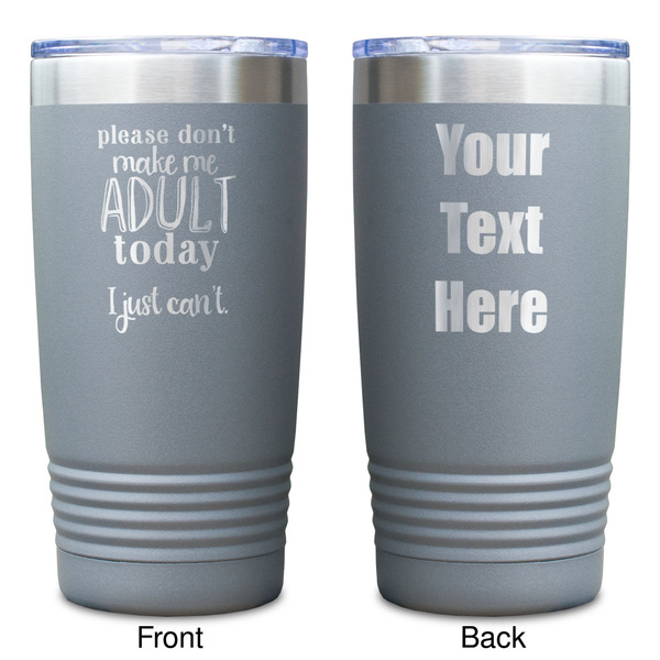 Funny Quotes and Sayings Gray Polar Camel Tumbler - 20oz - Double Sided - Approval