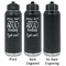 Funny Quotes and Sayings Laser Engraved Water Bottles - 2 Styles - Front & Back View