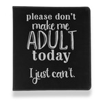 Funny Quotes and Sayings Leather Binder - 1" - Black