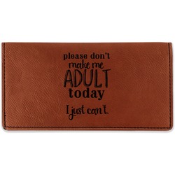 Funny Quotes and Sayings Leatherette Checkbook Holder (Personalized)