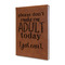 Funny Quotes and Sayings Leather Sketchbook - Small - Single Sided - Angled View