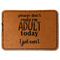 Funny Quotes and Sayings Leatherette Patches - Rectangle
