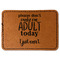 Funny Quotes and Sayings Faux Leather Iron On Patch - Rectangle