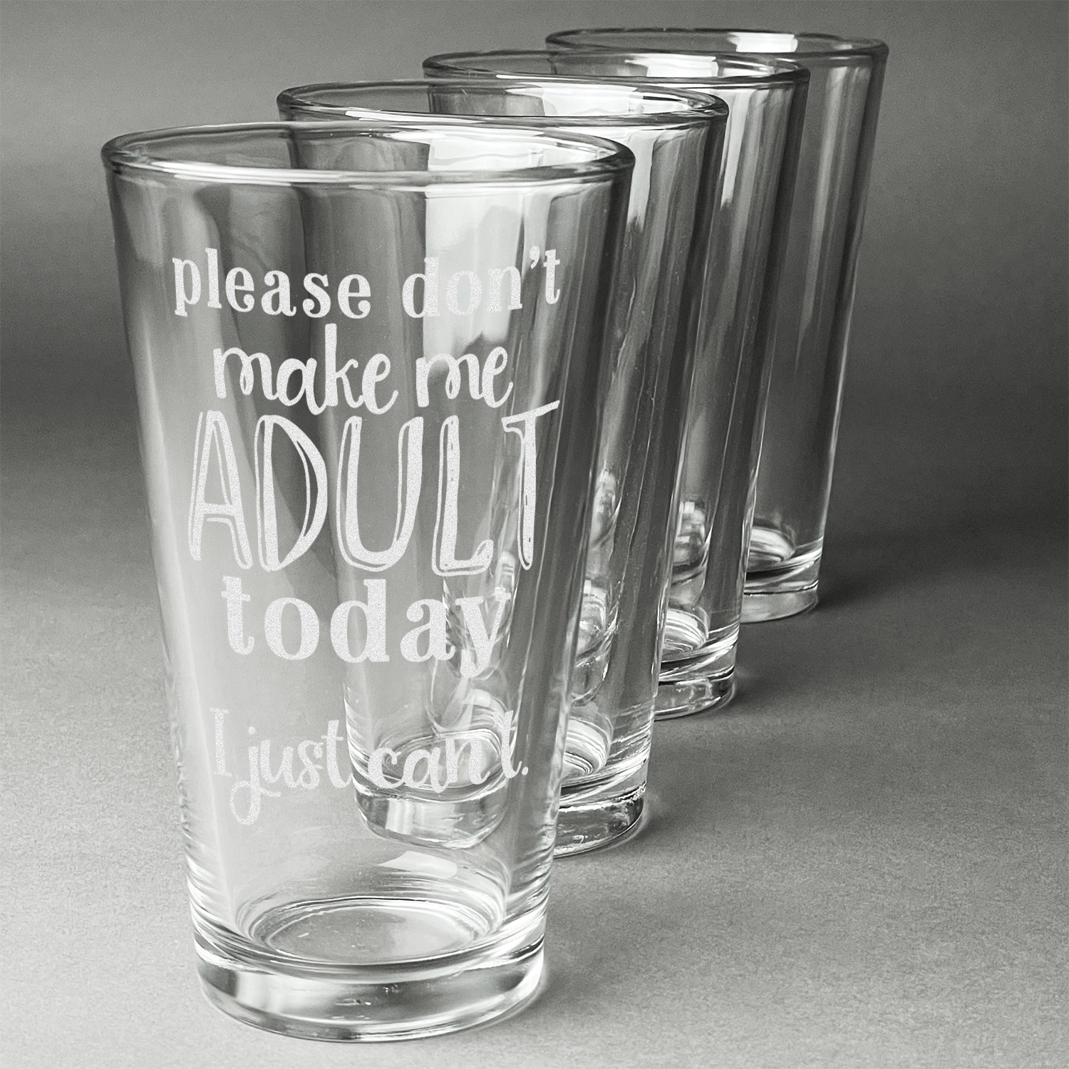 Funny Quotes and Sayings Beer Glasses (Set of 4 ...