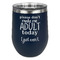 Funny Quotes and Sayings Stemless Stainless Steel Wine Tumbler - Navy - Double Sided