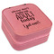 Funny Quotes and Sayings Travel Jewelry Boxes - Leather - Pink - Angled View