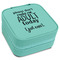 Funny Quotes and Sayings Travel Jewelry Boxes - Leatherette - Teal - Angled View
