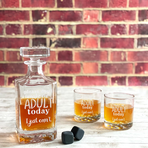 Funny Quotes and Sayings Whiskey Decanters - 26oz Square - LIFESTYLE