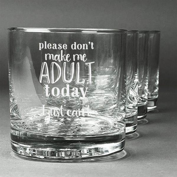 Custom Funny Quotes and Sayings Whiskey Glasses (Set of 4)