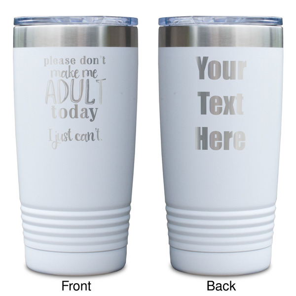Funny Quotes and Sayings White Polar Camel Tumbler - 20oz - Double Sided - Approval