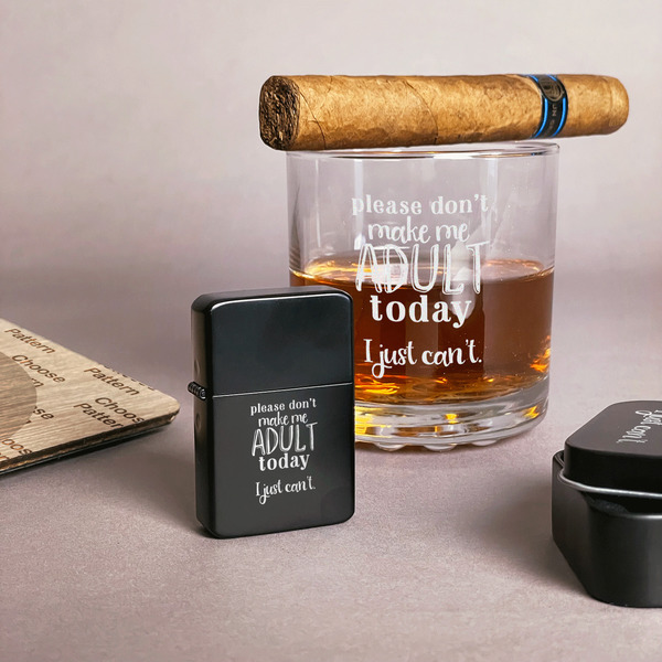 Funny Quotes and Sayings Windproof Lighters - Black - In Context