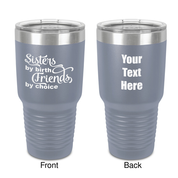 Custom Sister Quotes and Sayings 30 oz Stainless Steel Tumbler - Grey - Double-Sided