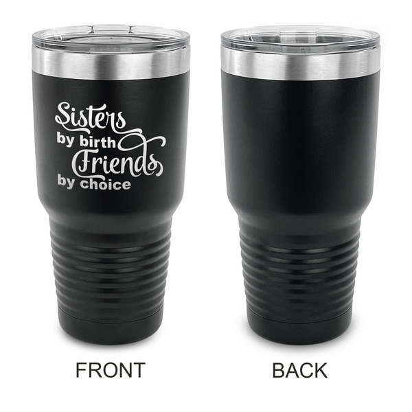 Sister Quotes and Sayings 30 oz Stainless Steel Ringneck Tumblers - Black - Single Sided - APPROVAL