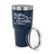 Sister Quotes and Sayings 30 oz Stainless Steel Ringneck Tumblers - Navy - LID OFF