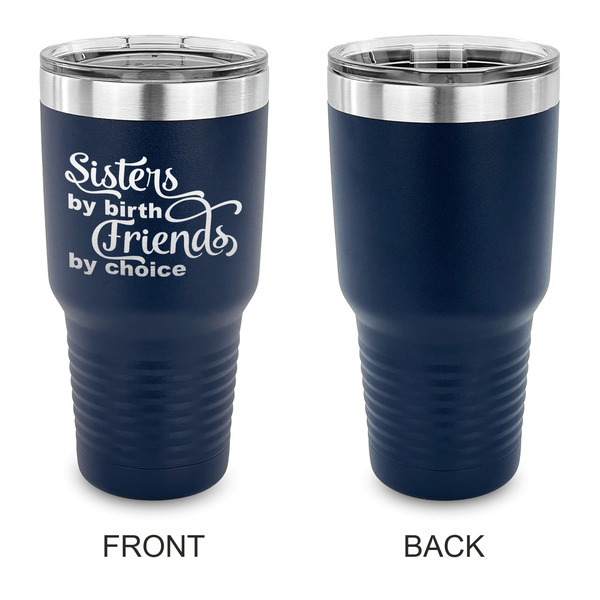 Sister Quotes and Sayings 30 oz Stainless Steel Ringneck Tumblers - Navy - Single Sided - APPROVAL