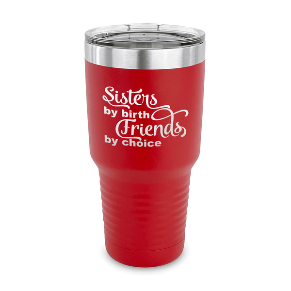 Custom Sister Quotes and Sayings 30 oz Stainless Steel Tumbler - Red - Single Sided