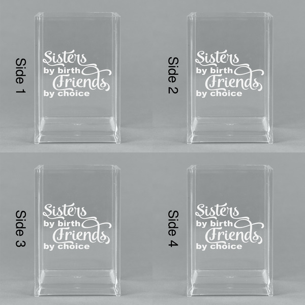 Sister Quotes and Sayings Acrylic Pen Holder - All Sides