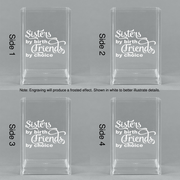 Sister Quotes and Sayings Acrylic Pen Holder - All Sides