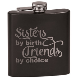 Sister Quotes and Sayings Black Flask Set