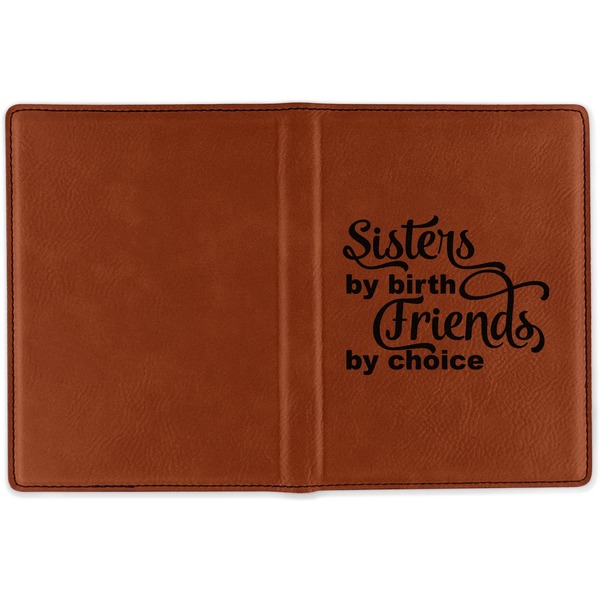Sister Quotes and Sayings Cognac Leather Passport Holder Outside Single Sided - Apvl