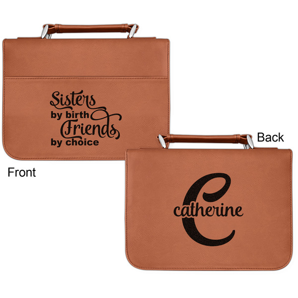 Sister Quotes and Sayings Cognac Leatherette Bible Covers - Small Double Sided Apvl