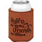 Sister Quotes and Sayings Cognac Leatherette Can Sleeve - Single Front