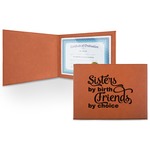 Sister Quotes and Sayings Leatherette Certificate Holder - Front