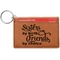 Sister Quotes and Sayings Cognac Leatherette Keychain ID Holders - Front Credit Card