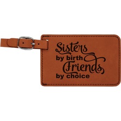 Sister Quotes and Sayings Leatherette Luggage Tag