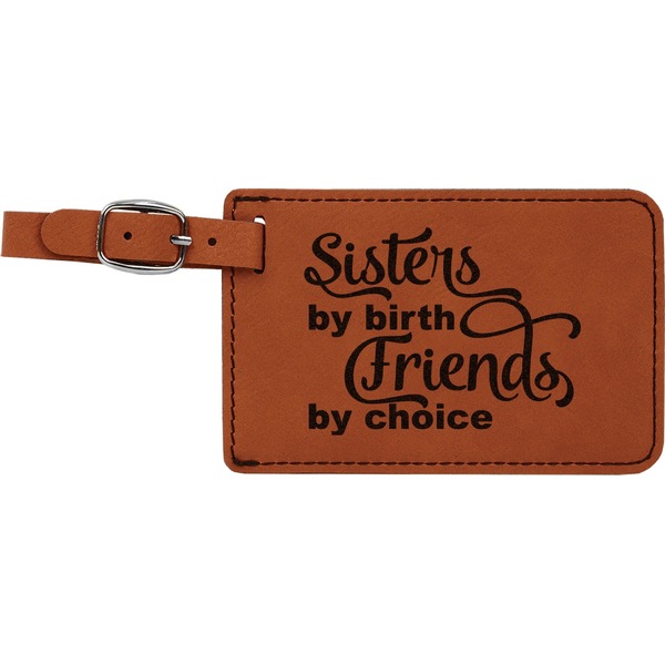 Custom Sister Quotes and Sayings Leatherette Luggage Tag