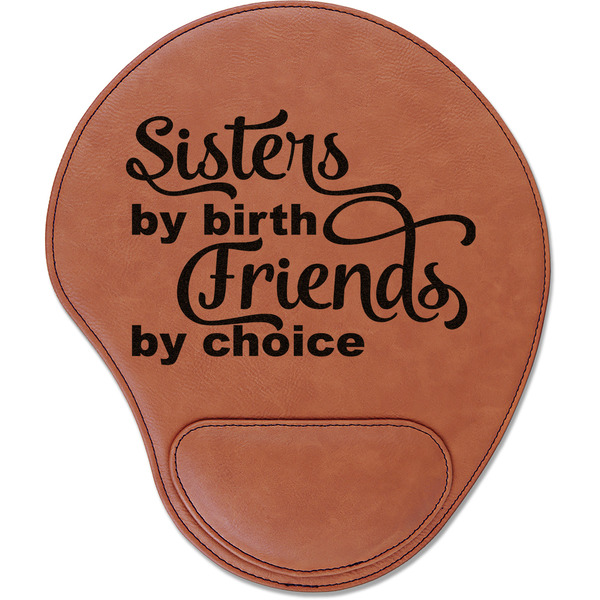 Custom Sister Quotes and Sayings Leatherette Mouse Pad with Wrist Support