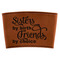 Sister Quotes and Sayings Cognac Leatherette Mug Sleeve - Flat