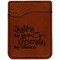 Sister Quotes and Sayings Cognac Leatherette Phone Wallet close up