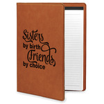 Sister Quotes and Sayings Leatherette Portfolio with Notepad