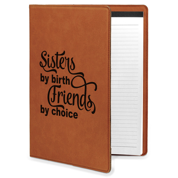 Custom Sister Quotes and Sayings Leatherette Portfolio with Notepad
