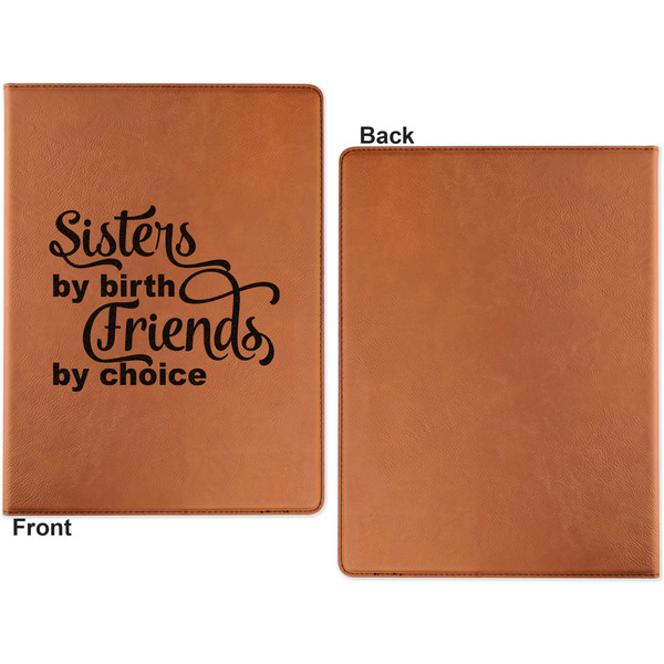 Sister Quotes and Sayings Cognac Leatherette Portfolios with Notepad - Large - Single Sided - Apvl