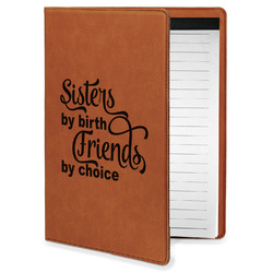 Sister Quotes and Sayings Leatherette Portfolio with Notepad - Small - Single Sided