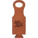 Sister Quotes and Sayings Leatherette Wine Tote - Single Sided