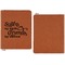 Sister Quotes and Sayings Cognac Leatherette Zipper Portfolios with Notepad - Single Sided - Apvl