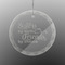 Sister Quotes and Sayings Engraved Glass Ornament - Round (Front)