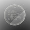 Sister Quotes and Sayings Engraved Glass Ornament - Round