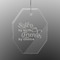 Sister Quotes and Sayings Engraved Glass Ornaments - Octagon